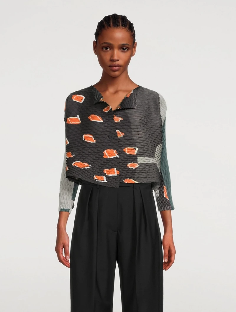 Temporary Room Pleats Cardigan