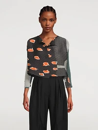 Temporary Room Pleats Cardigan