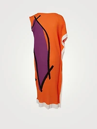 Art Frame One-Sleeve Midi Dress