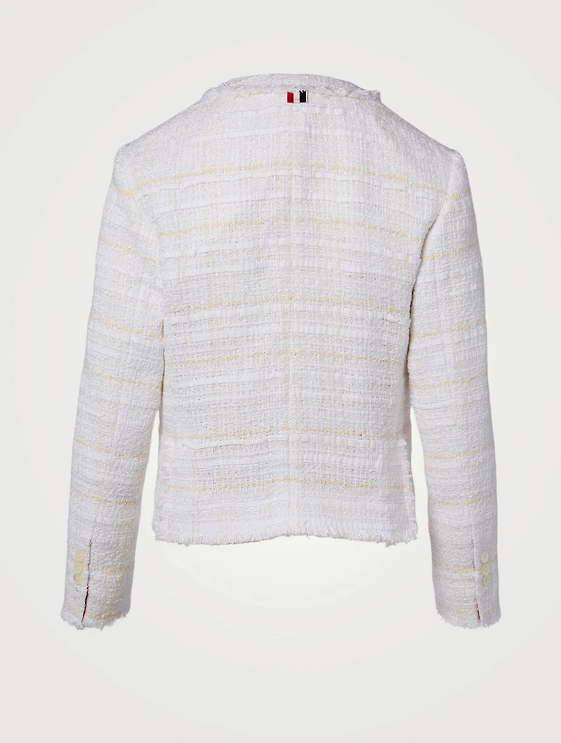 Fray Crewneck Cardigan Jacket