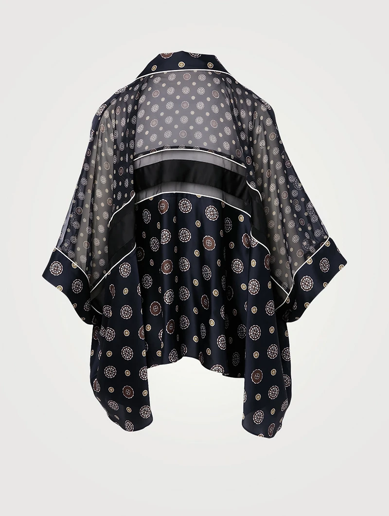 Printed Short-Sleeve Blouse