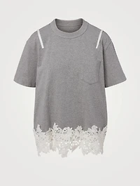 Cotton T-Shirt With Lace
