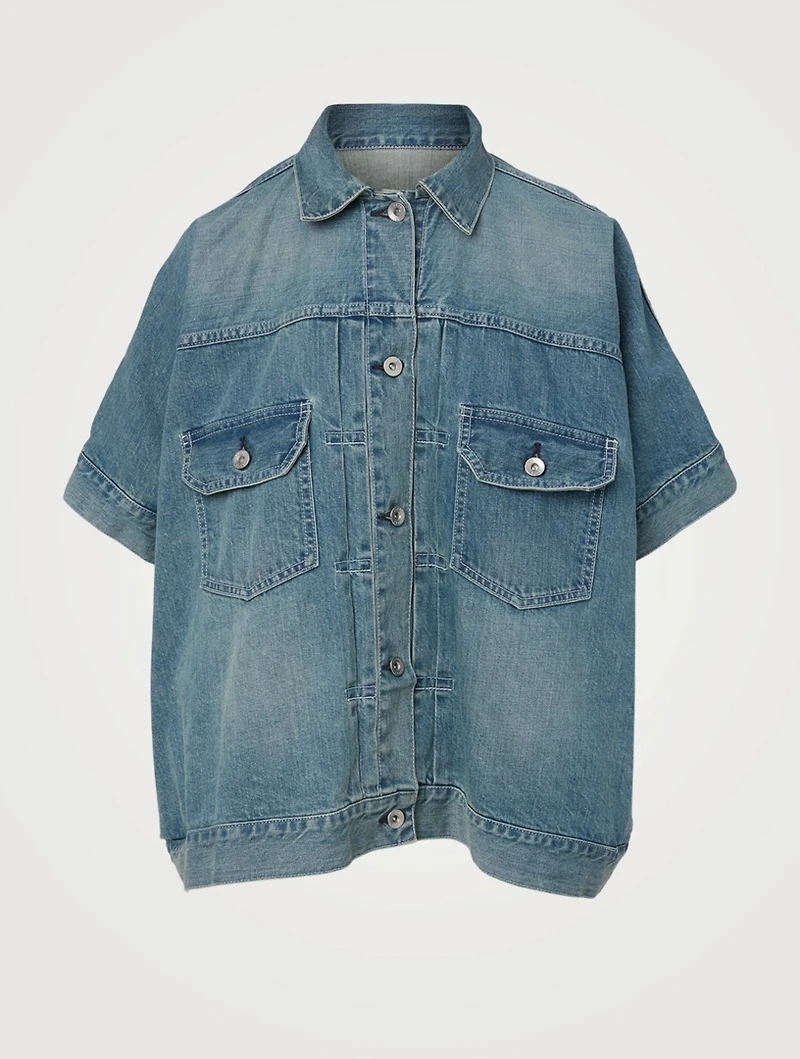 Short-Sleeve Denim Shirt