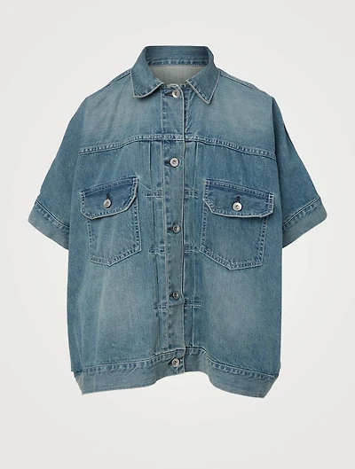 Short-Sleeve Denim Shirt