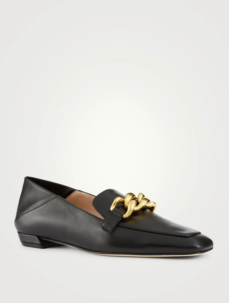Mickee Leather Loafers With Chain