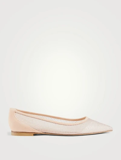 Tasha Suede And Mesh Ballet Flats
