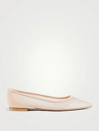 Tasha Suede And Mesh Ballet Flats