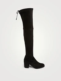 Tieland Stretch Suede Heeled Over-The-Knee Boots