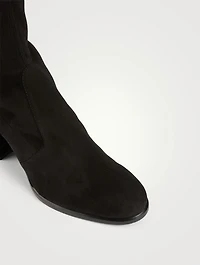 Tieland Stretch Suede Heeled Over-The-Knee Boots