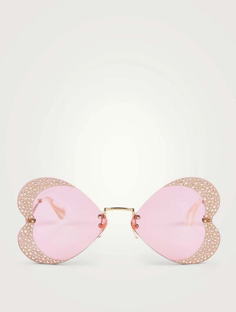 Heart Sunglasses With Crystals