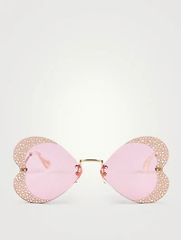 Heart Sunglasses With Crystals