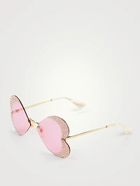 Heart Sunglasses With Crystals