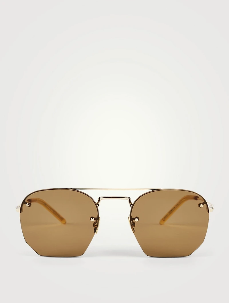 SL 422 Hexagonal Aviator Sunglasses