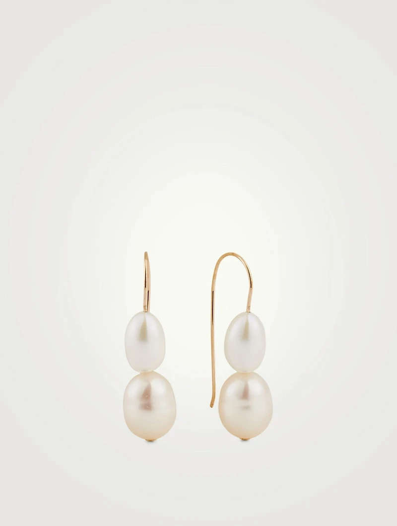Double Pearl Earrings