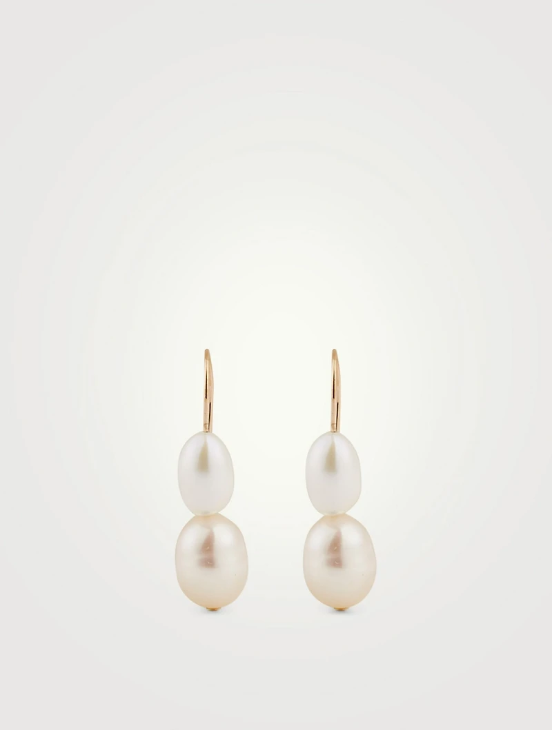 Double Pearl Earrings