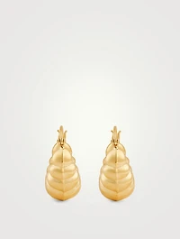 18K Gold Vermeil Shell Hoop Earrings