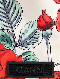 Recycled Tech Drawstring Pouch In Floral Print