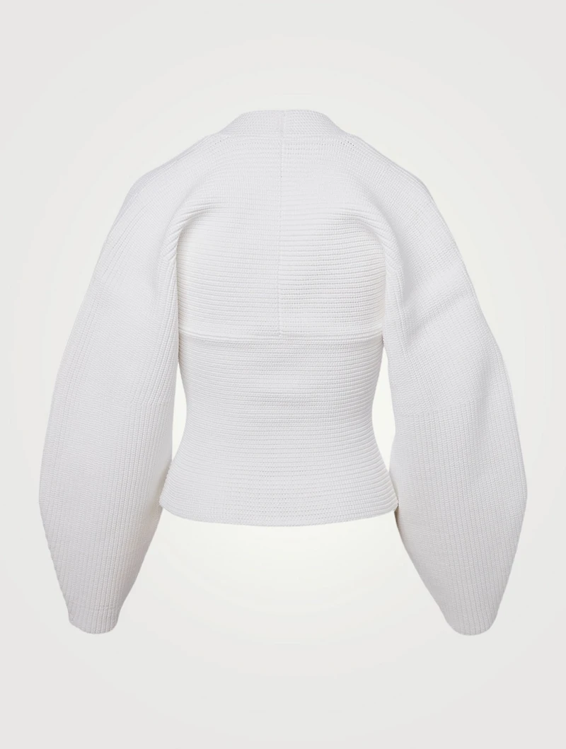 Integral Shrug Ribbed Sweater