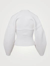 Integral Shrug Ribbed Sweater