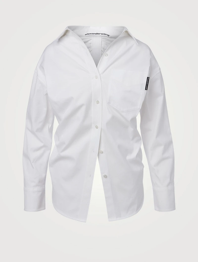 Falling Back Ruched Collar Shirt