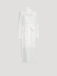 Luminous Linen Midi Dress