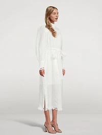 Luminous Linen Midi Dress