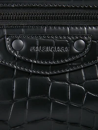 Small Neo Classic Croc-Embossed Leather City Bag