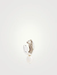 Sterling Silver Ebi Perla Earrings With Pearls