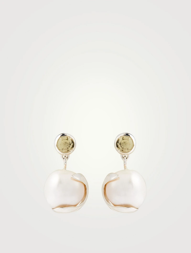 Pomme Sterling Silver Drop Earrings With Pearls