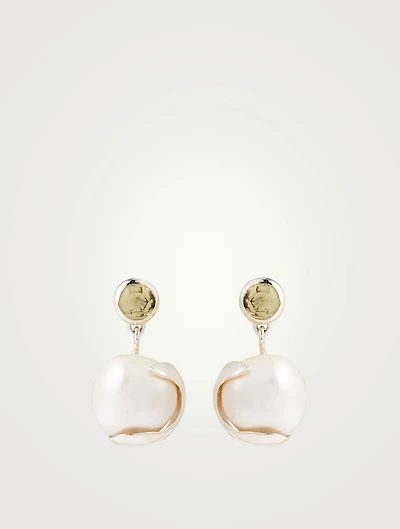 Pomme Sterling Silver Drop Earrings With Pearls