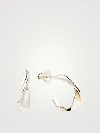 Sterling Silver Twist Hoop Earrings