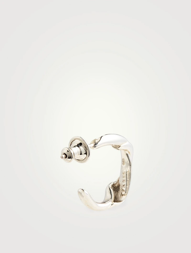Sterling Silver Twist Hoop Earrings