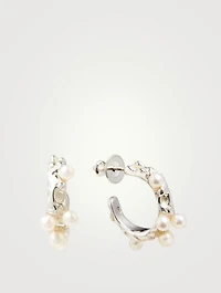 Small Roca Sterling Silver Hoop Earrings