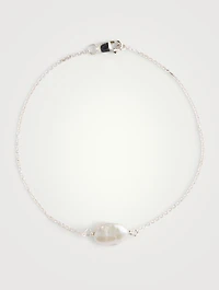 Keshi Sterling Silver Bracelet With Pearl