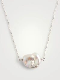 Keshi Sterling Silver Necklace With Pearl