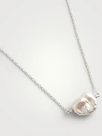 Keshi Sterling Silver Necklace With Pearl