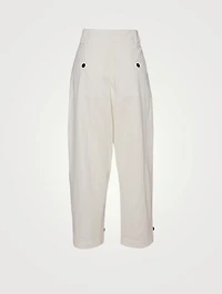 Linen Double Pleat Tapered Pants