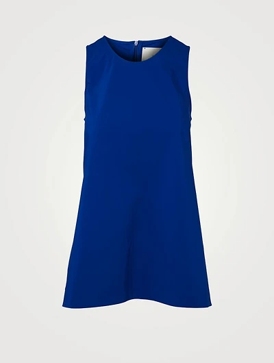 Busca Linen-Cotton Blend Sleeveless Top