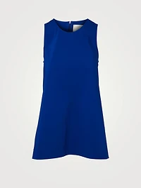 Busca Linen-Cotton Blend Sleeveless Top