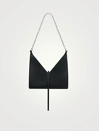 Small Cut Out Leather Bag With Chain