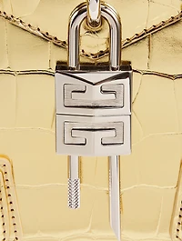 Mini Antigona Metallic Croc-Embossed Leather Bag With Lock