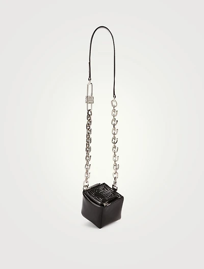 Mini Pandora Cube Leather Pouch Crossbody Bag