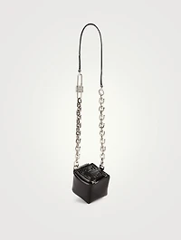 Mini Pandora Cube Leather Pouch Crossbody Bag