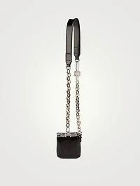 Mini Pandora Cube Leather Pouch Crossbody Bag