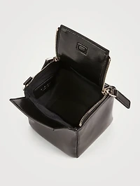 Mini Pandora Cube Leather Pouch Crossbody Bag