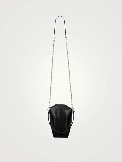 Mini Antigona Vertical Leather Crossbody Bag