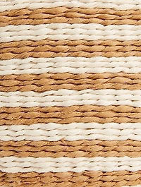 Woody Raffia Stripe Bucket Bag