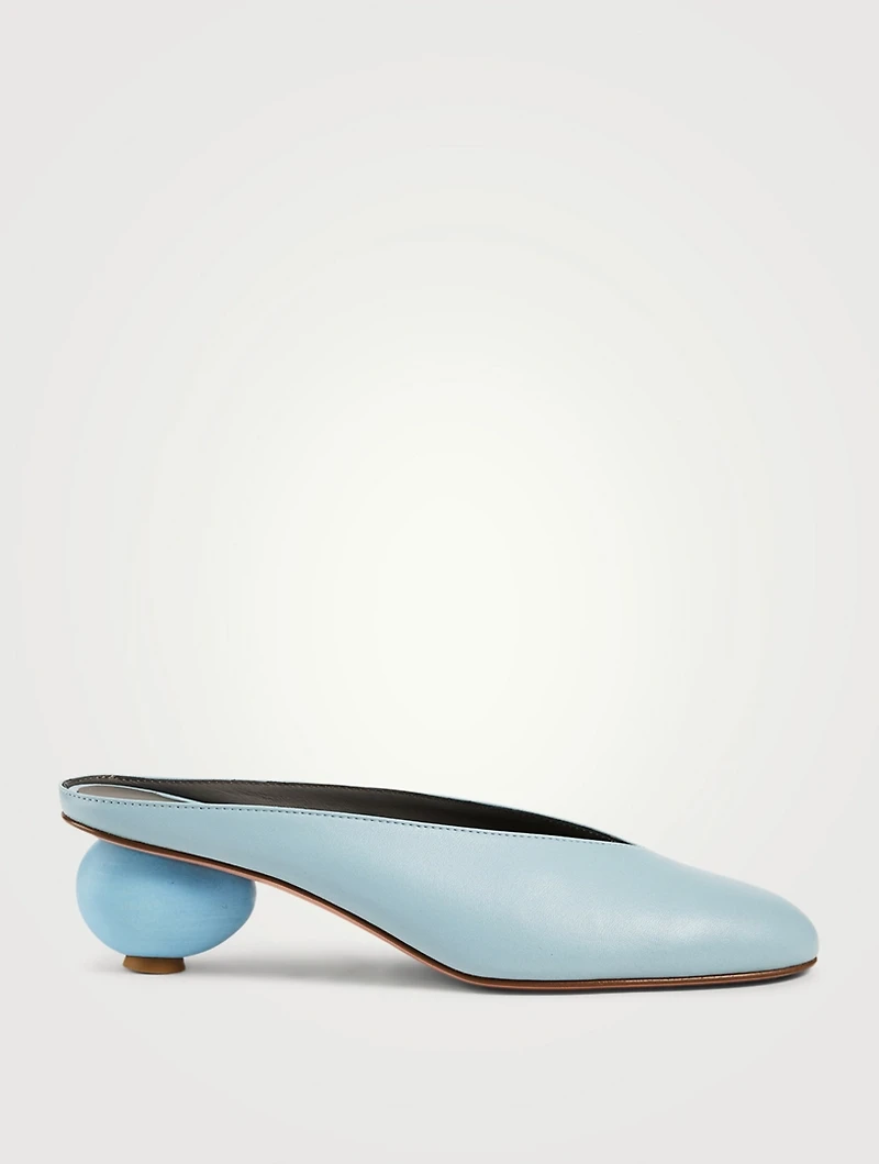 Egg Leather Mules