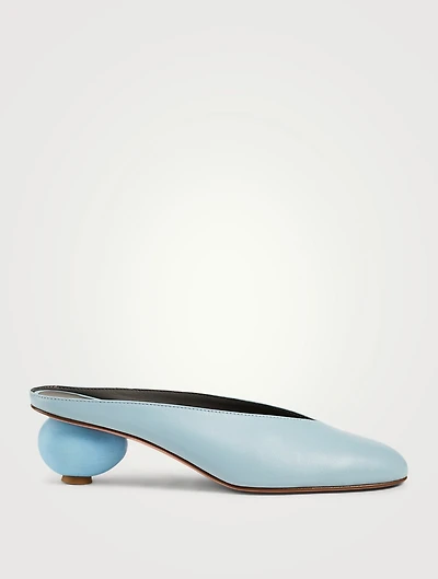 Egg Leather Mules