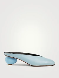 Egg Leather Mules